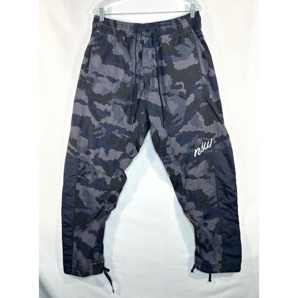 Nike NSW Woven Jogger Pants Men’s L Blue Camo Y2K Baggie Ripstop 930253-475 - Picture 1 of 10